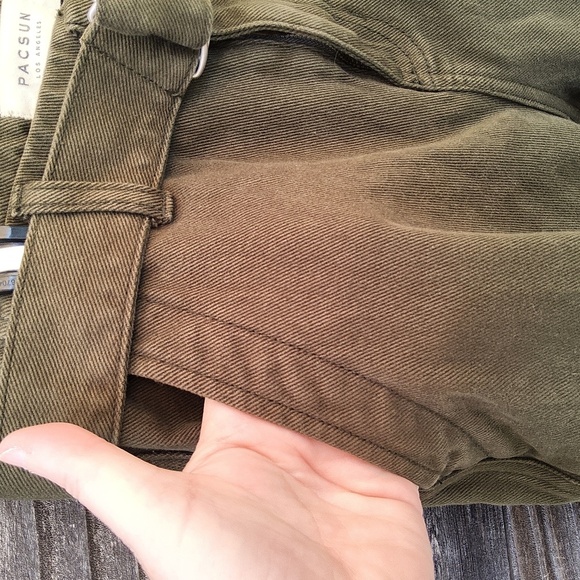 PacSun Los Angeles army green cargo pocket pants size 24 - Picture 11 of 12